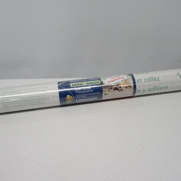 NWT! Duck Tape Clear Adhesive Peel Stick Laminate - 18in x 24ft. (36sq.ft) - Picture 1 of 5